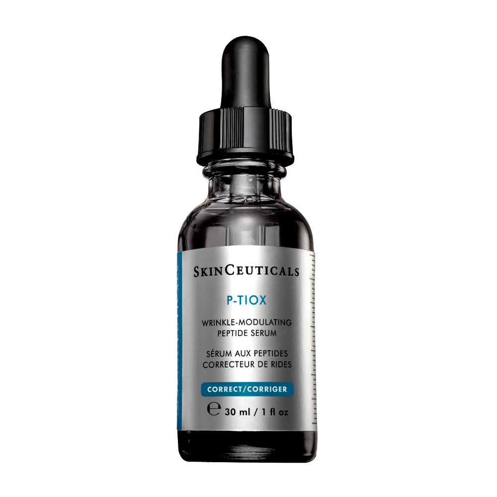 SkinCeuticals P-TIOX αντιρυτιδικός ορός με σύμπλοκο πεπτιδίων εμπνευσμένο από την δράση των ενέσιμων νευροτοξινών για μείωση των κύριων ρυτίδων σύσπασης.